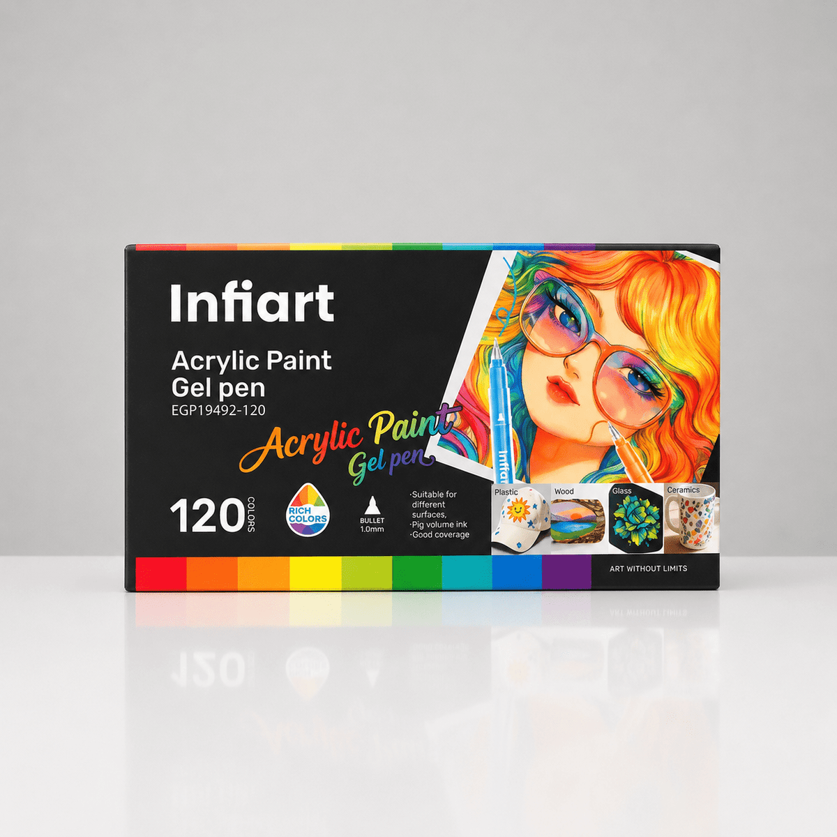 Feutres acryliques - infiart-gel-pens-120-couleurs-4622834 - Lovely Colors