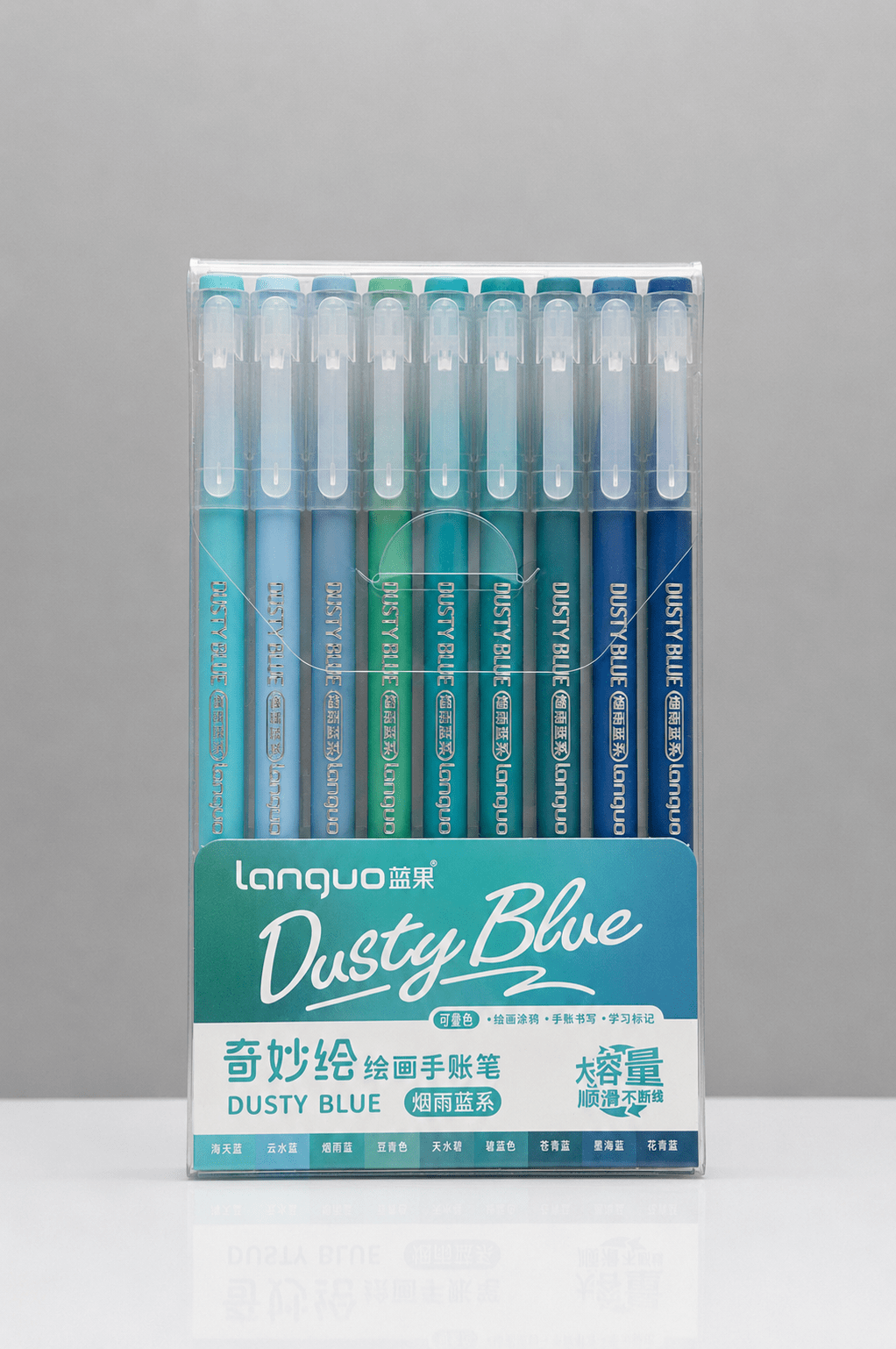 Feutres acryliques - languo-acrylic-gel-pen-dusty-blue-9-couleurs-7727263 - Lovely Colors