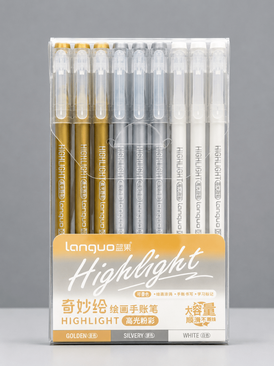 Feutres acryliques - languo-acrylic-gel-pen-highlight-3-couleurs-3015686 - Lovely Colors