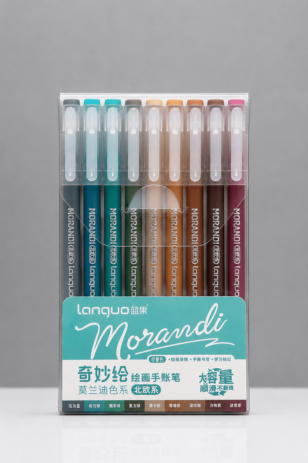 Feutres acryliques - languo-acrylic-gel-pen-morandi-green-tones-9-couleurs-8481932 - Lovely Colors