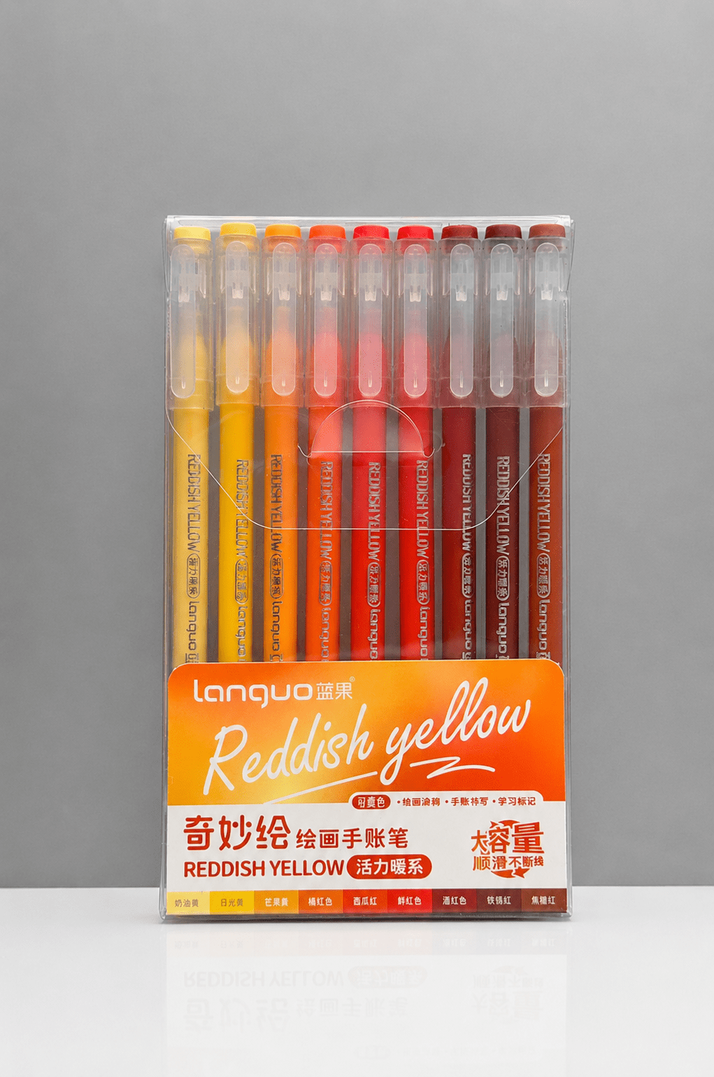 Feutres acryliques - languo-acrylic-gel-pen-reddish-yellow-9-couleurs-6761128 - Lovely Colors