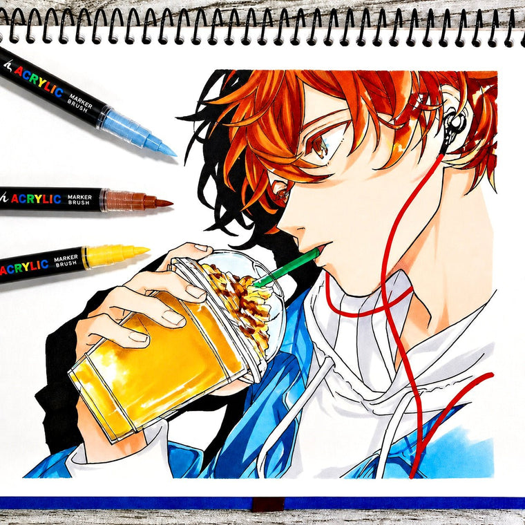 10 idées de dessins manga à faire avec des feutres acryliques - Lovely Colors