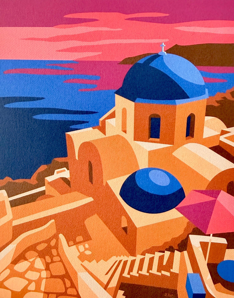 Code Couleur - SOLAR - Monde & Merveilles  - Coloriage 5 - Santorin