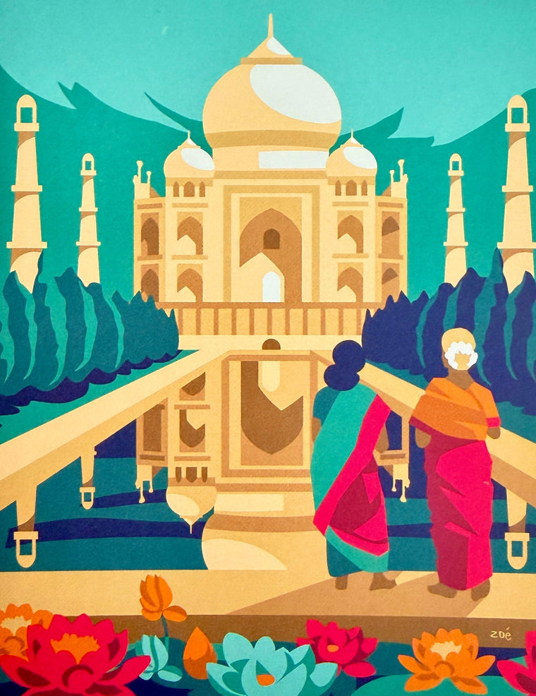 Code Couleur - Solar -  Monde & Merveilles - Coloriage 8 - Taj Mahal