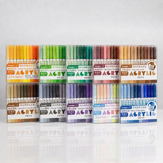 120 nouvelles teintes Guangna High Gloss – Pack 10×12 feutres