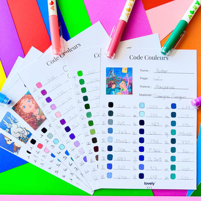 Feutres acryliques - code-couleur-5999753 - Lovely Colors