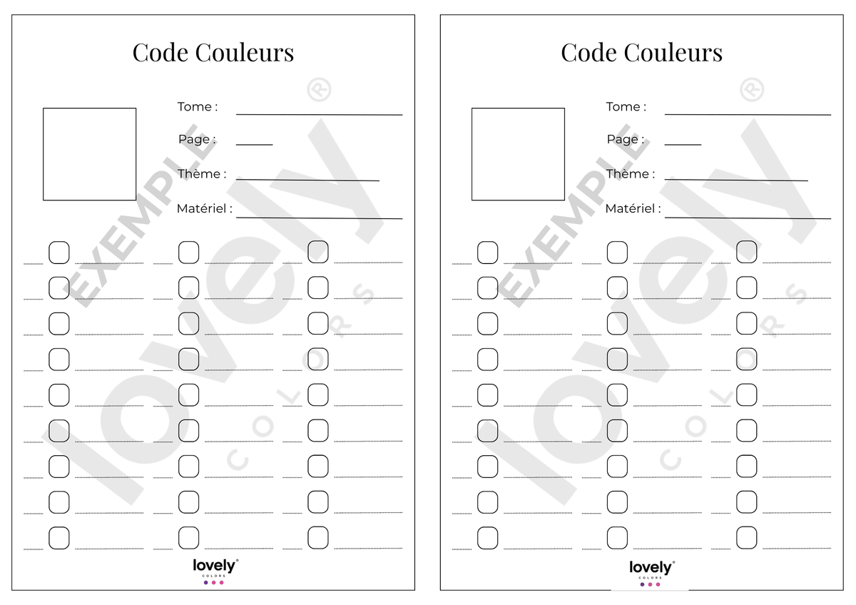 Feutres acryliques - code-couleur-7545555 - Lovely Colors