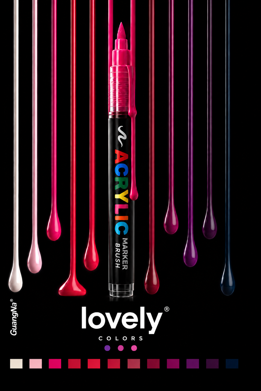Feutres acryliques - feutre_feutres_acryliques_feutres_acrylic_marker_pen_gel_pen_brush_guangna_languo_arrtx_posca_ohuhu_enmy_tooliart_infiart_nicety_0_6mm_1_0mm_feutres_peintures_high_gloss_30 - Lovely Colors