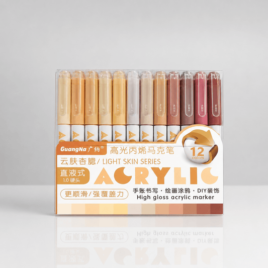 Feutres acryliques - guangna-high-gloss-acrylic-pens-12-couleurs-light-skin-series-8286911 - Lovely Colors