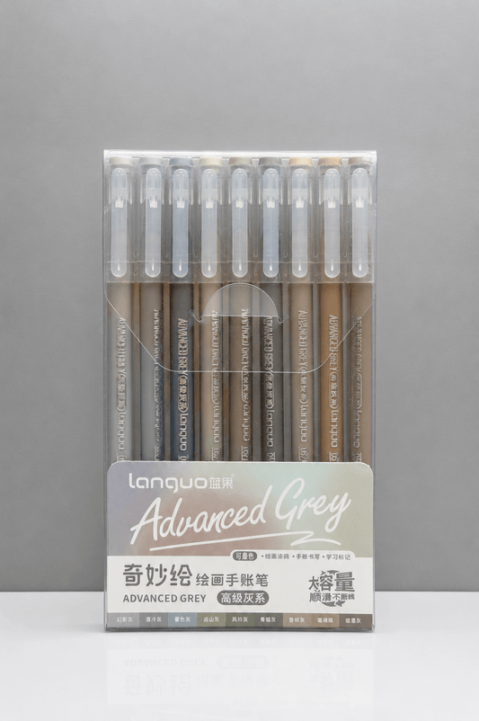 Feutres acryliques - languo-acrylic-gel-pen-advanced-grey-9-couleurs-5206687 - Lovely Colors