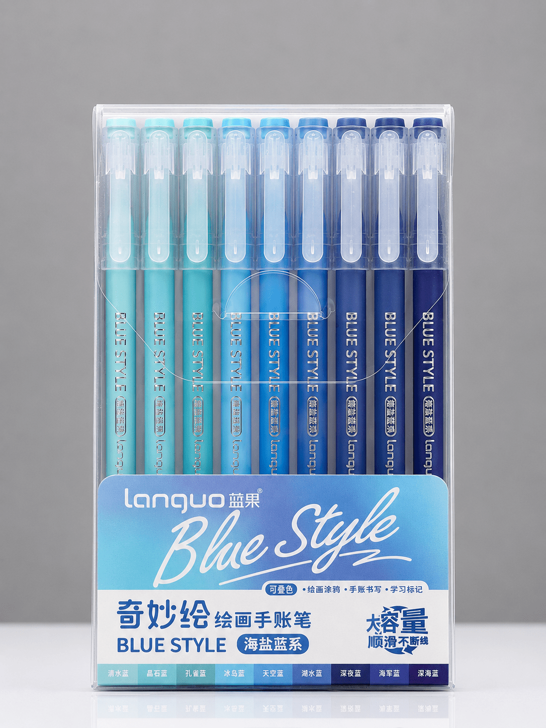 Feutres acryliques - languo-acrylic-gel-pen-blue-style-9-couleurs-2501966 - Lovely Colors
