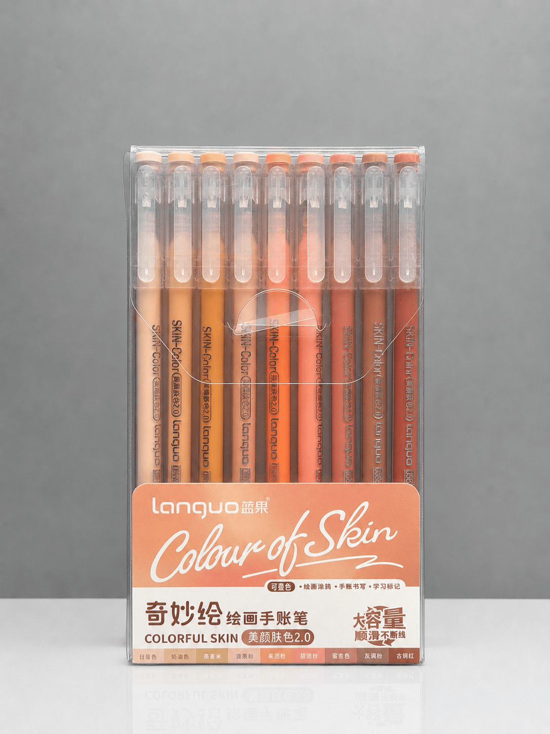Feutres acryliques - languo-acrylic-gel-pen-colour-of-skin-9-couleurs-2147918 - Lovely Colors