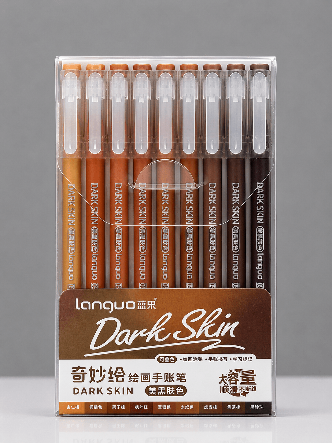 Feutres acryliques - languo-acrylic-gel-pen-dark-skin-9-couleurs-7097956 - Lovely Colors