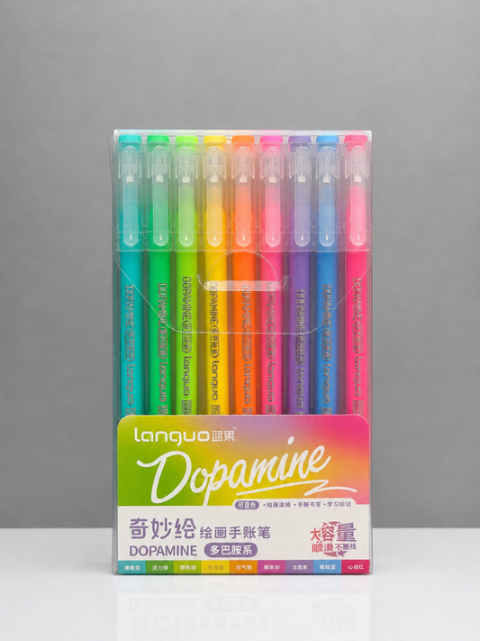Feutres acryliques - languo-acrylic-gel-pen-dopamine-9-couleurs-3389487 - Lovely Colors