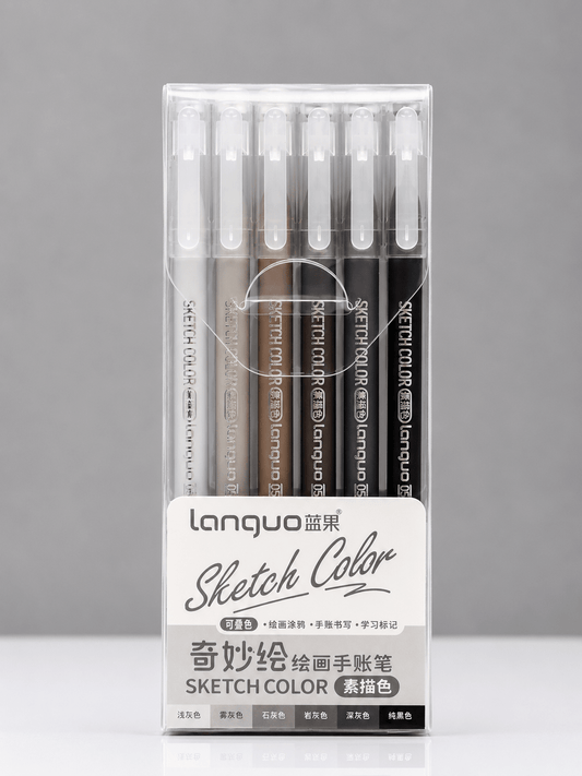 Feutres acryliques - languo-acrylic-gel-pen-sketch-color-6-couleurs-6841602 - Lovely Colors