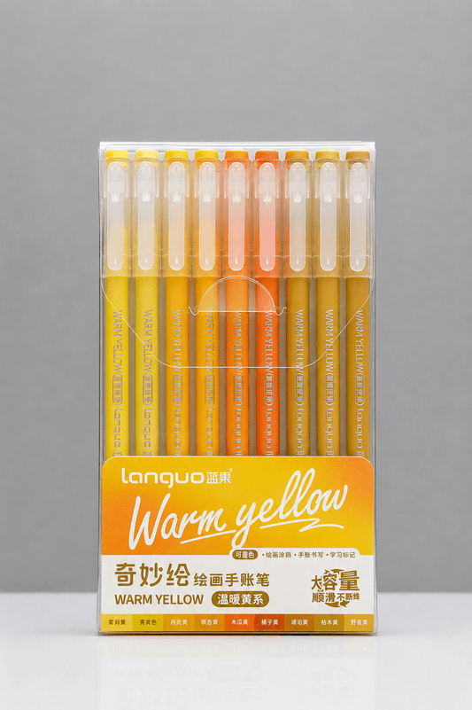 Feutres acryliques - languo-acrylic-gel-pen-warm-yellow-9-couleurs-1266144 - Lovely Colors